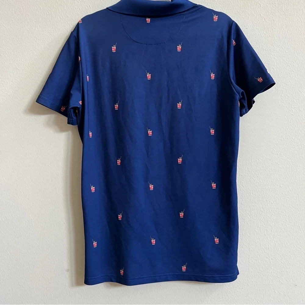 Bonobos Polo Shirt S Blue Slim Fit Drinks Shirt - Picture 2 of 2